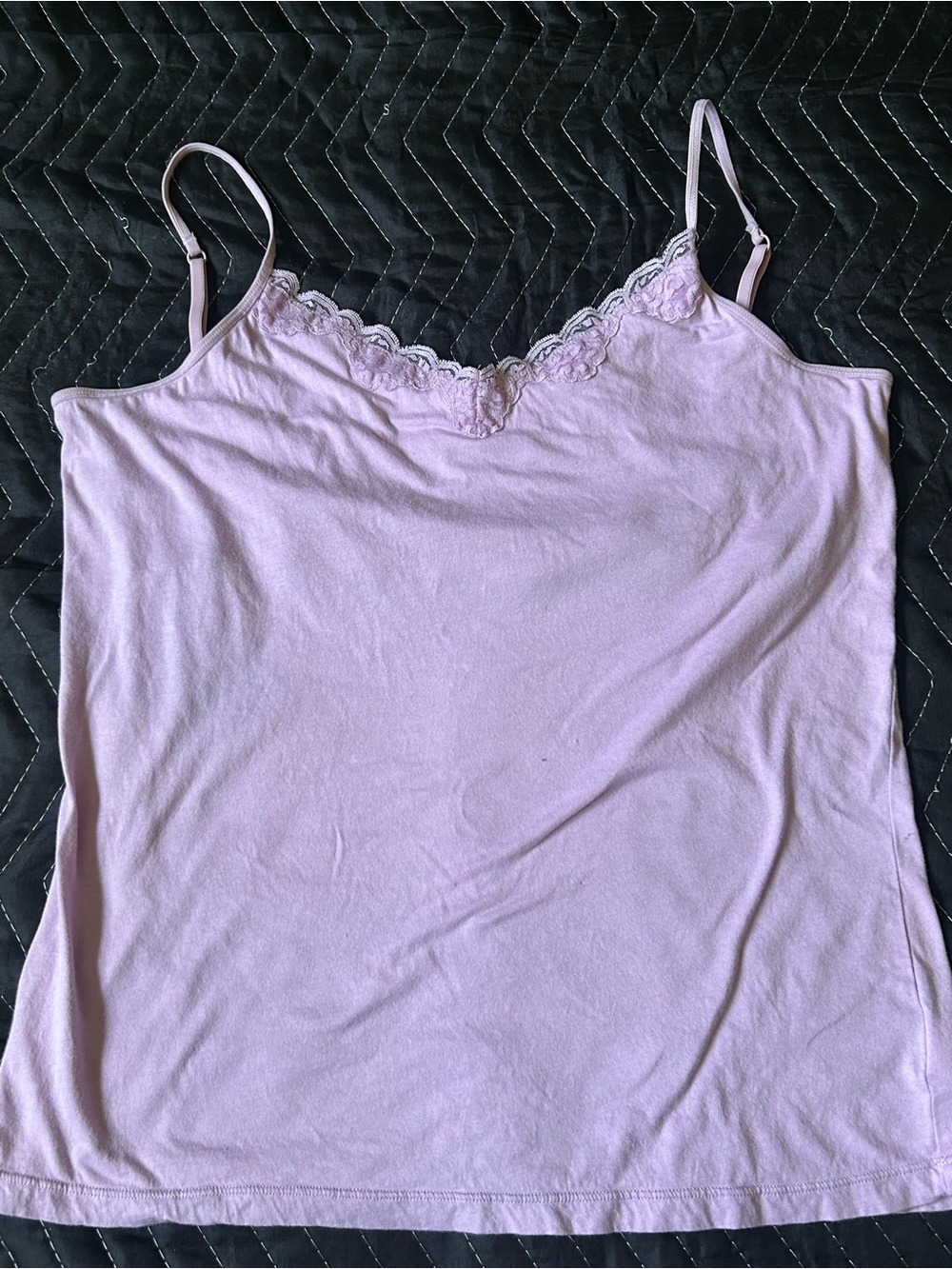 Eddie Bauer Lavender Lace-Trim Cami Tank